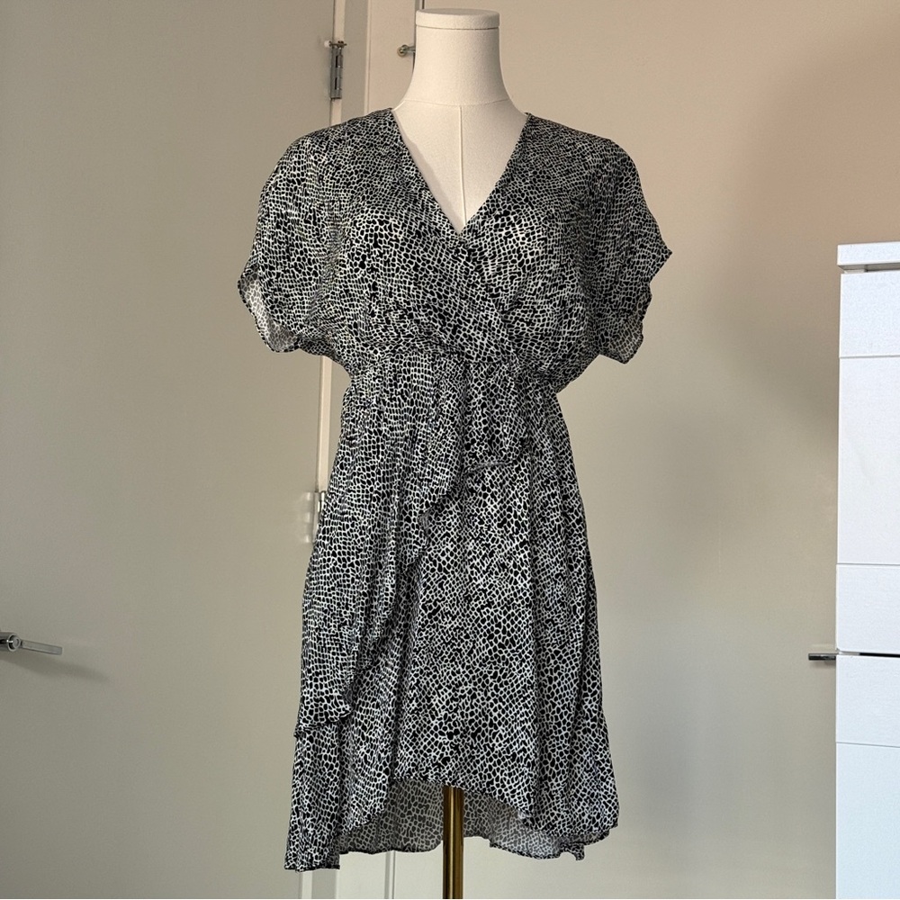maje snake-print black and white dress in FR 34, US 0, XS